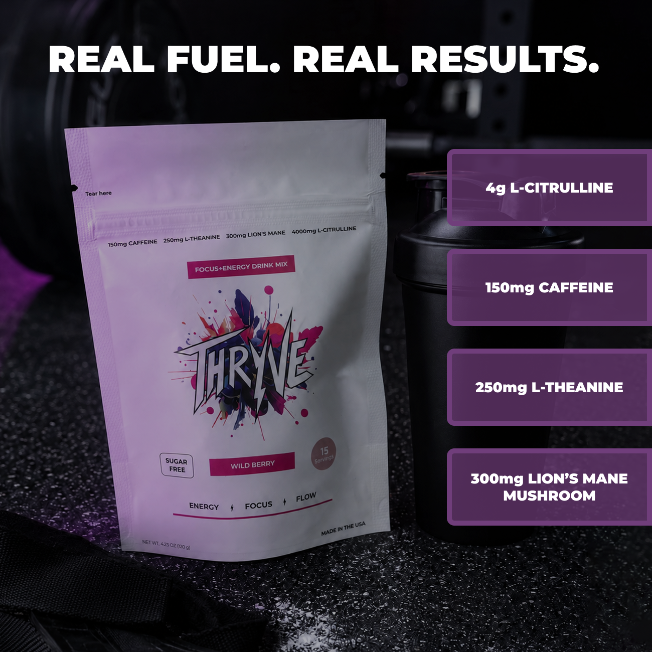 Wild Berry Energy & Focus Drink Mix - 25 servings